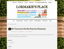 Tablet Screenshot of lormariesplace.com
